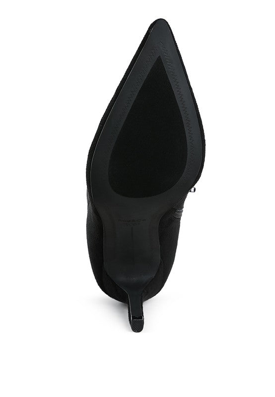 Dapers Bow Detail 3.5" Heel Ankle Boots - Tigbul's Variety Fashion Shop