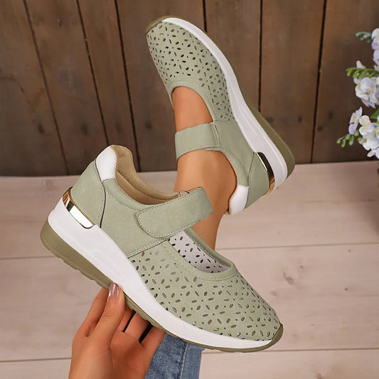 Round Toe Wedge Sneakers - Tigbul's Variety Fashion Shop