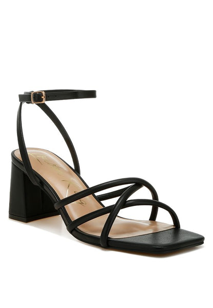 Alyona Low Block Heel Strappy Sandals - Tigbul's Variety Fashion Shop