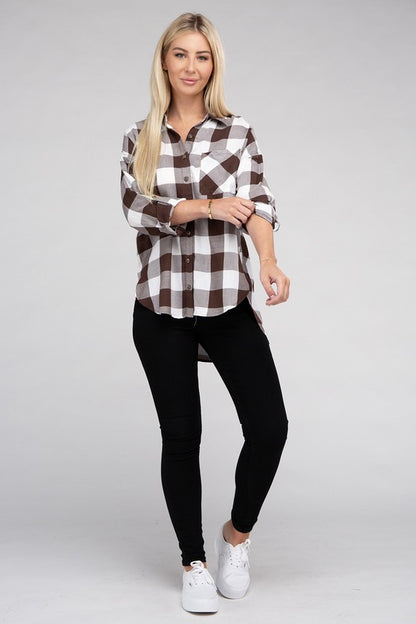 Classic Plaid Flannel Shirt - Tigbul's Variety Fashion Shop