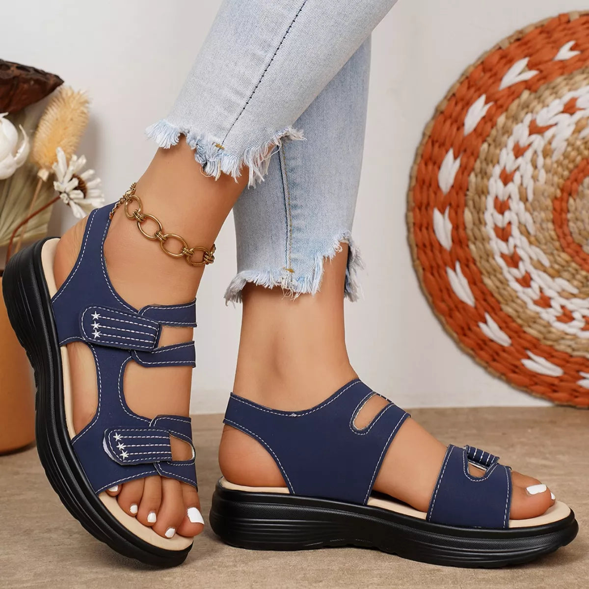 Open Toe Platform Sandals - Tigbul's Variety Fashion Shop