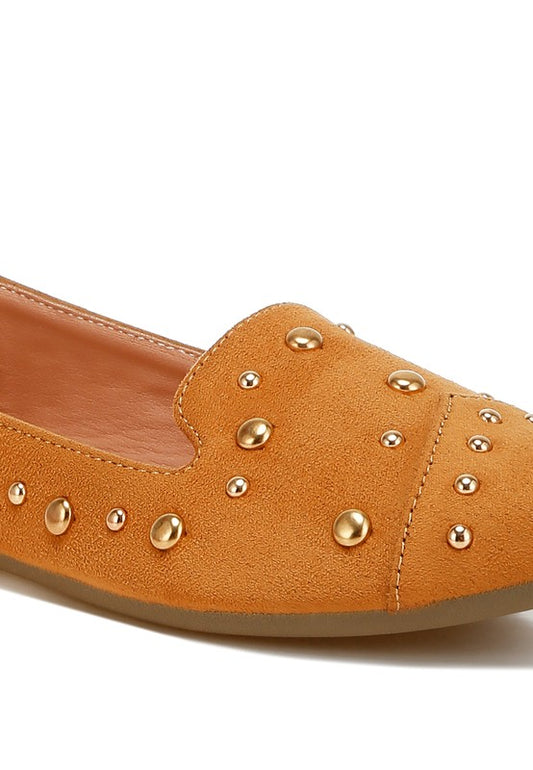 Olesia Stud Emebllished Ballet Flats - Tigbul's Variety Fashion Shop
