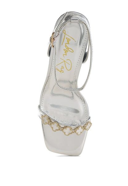 Ebina Charm Detail Spool Heels - Tigbul's Variety Fashion Shop