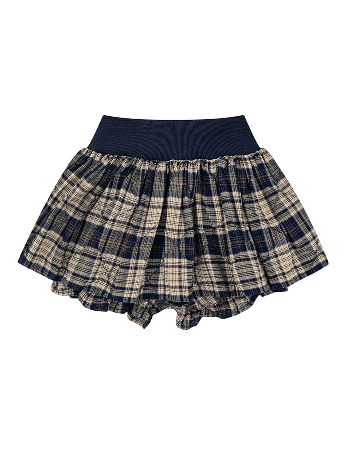 Drawstring Plaid Skort - Tigbul's Variety Fashion Shop