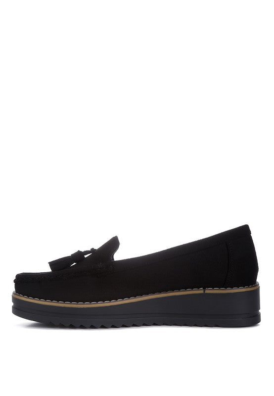 Daiki Platform Lug Sole Tassel Loafers - Tigbul's Variety Fashion Shop