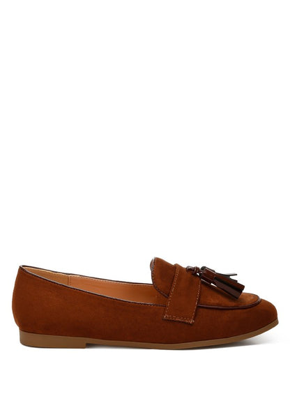 Folklore Micro Suede Tassel Loafers - Tigbul's Variety Fashion Shop