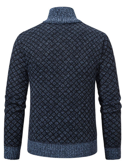 Men's Plus Size Zip-Up Knit Cardigan - Tigbul's Variety Fashion Shop