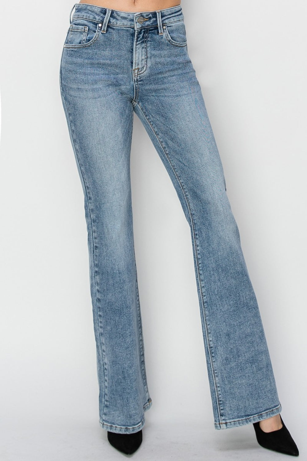 RISEN Full Size Mid Rise Bootcut Jeans - Tigbul's Variety Fashion Shop