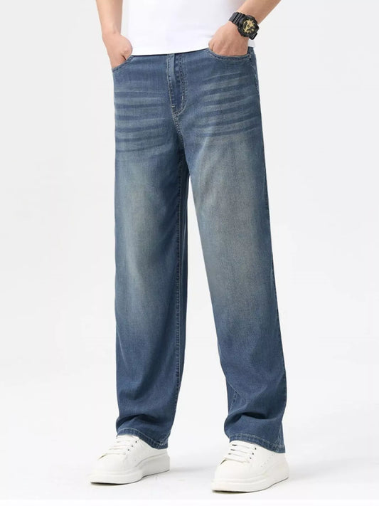 Men's Wash Wide Leg Jeans - Tigbul's Variety Fashion Shop