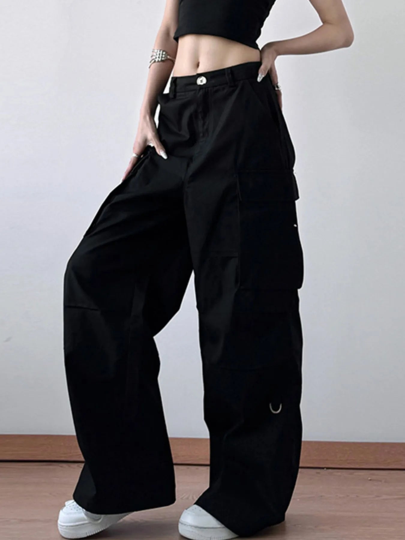 Oversized Cargo Wide Leg Pants - Tigbul's Variety Fashion Shop