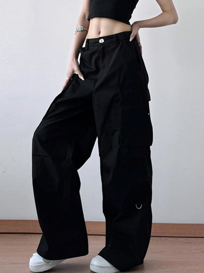Oversized Cargo Wide Leg Pants - Tigbul's Variety Fashion Shop