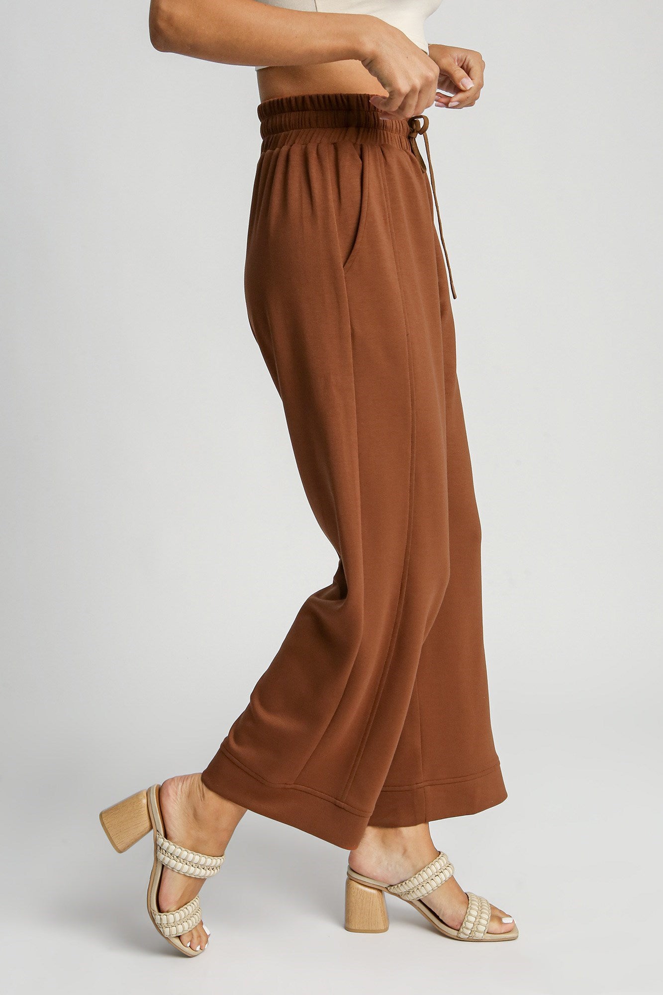 Umgee Full Size Drawstring Wide Leg Pants with Pockets - Tigbul's Variety Fashion Shop