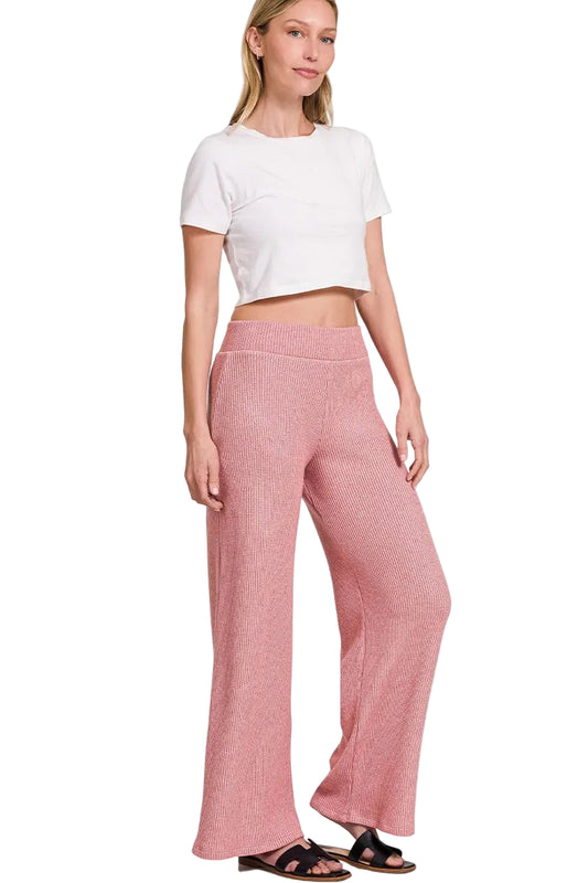 Pink Boxy Sweater Top & Long Pants Set - Tigbul's Variety Fashion Shop