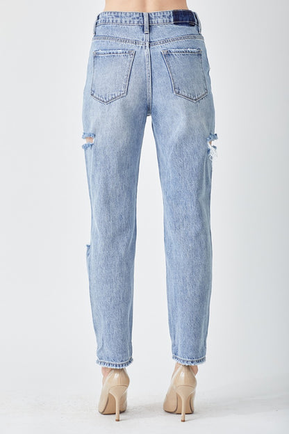 RISEN Distressed Slim Cropped Jeans - Tigbul's Variety Fashion Shop