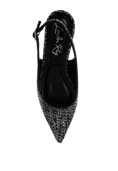 Zehra Boucle Slingback Pumps - Tigbul's Variety Fashion Shop