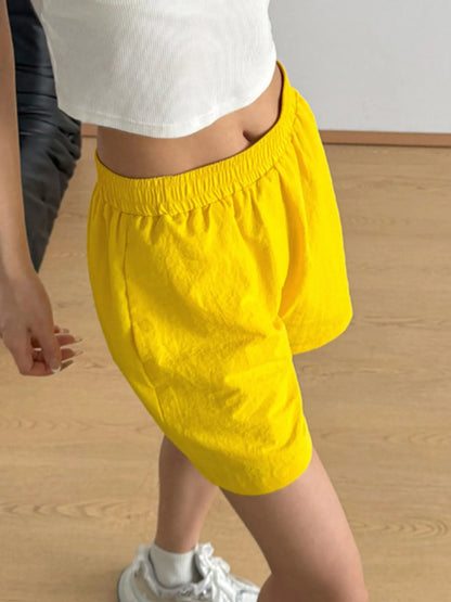 Elastic Waist Casual Shorts - Tigbul's Variety Fashion Shop