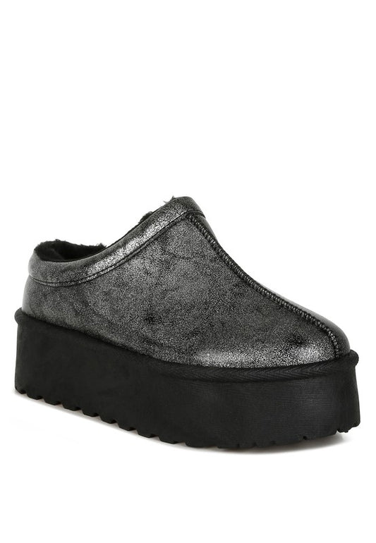Lottys Faux Leather Platform Classic Slip-On - Tigbul's Variety Fashion Shop