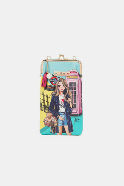 Nicole Lee USA Printed Kisslock Phone and Sunglass Purse - Tigbul's Variety Fashion Shop