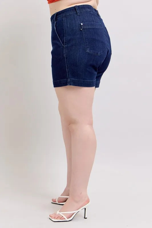 Judy Blue Plus Size High Waist Denim Shorts - Tigbul's Variety Fashion Shop