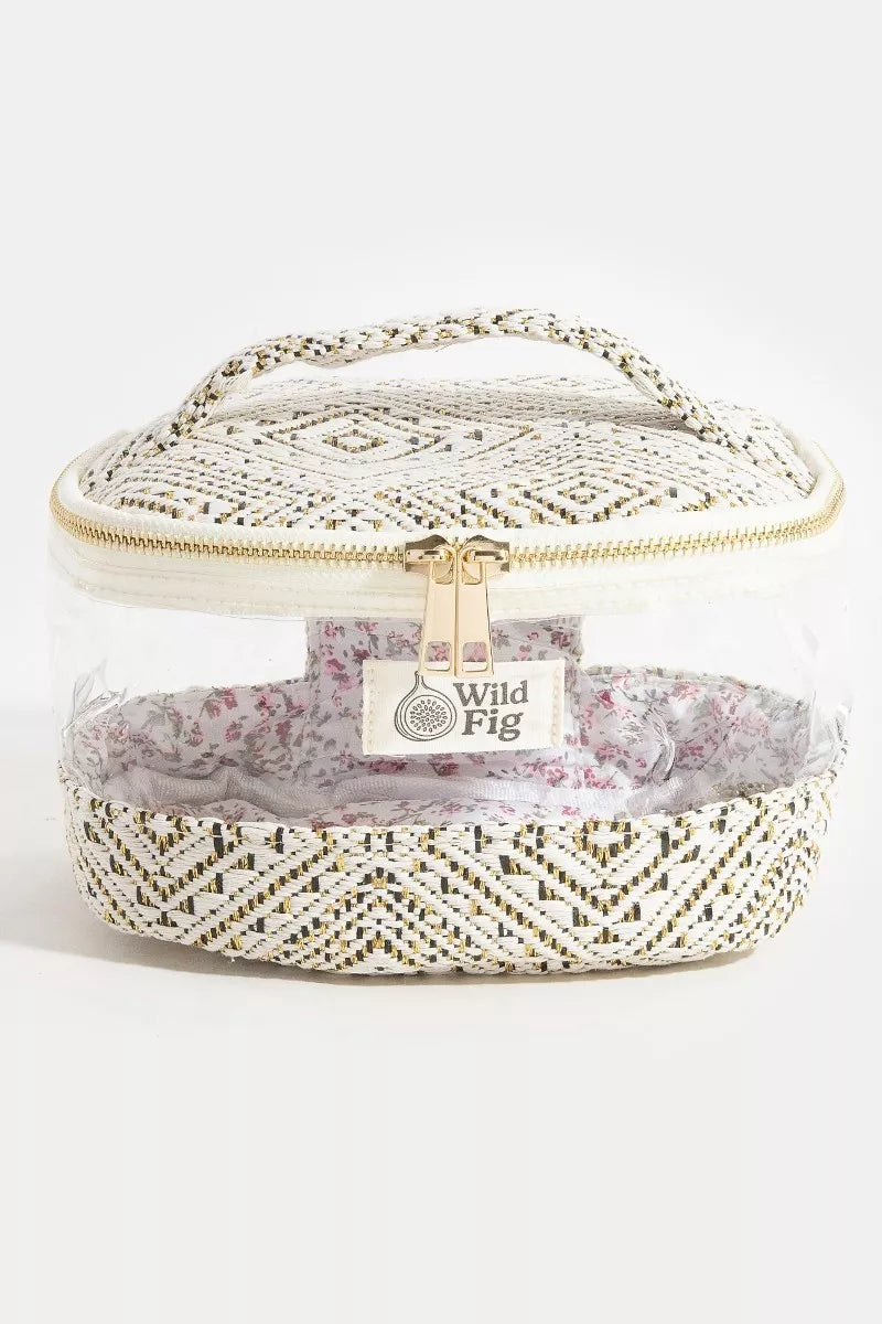 Transparent Clear Top Handle Makeup Case Cosmetic Bag - Tigbul's Variety Fashion Shop