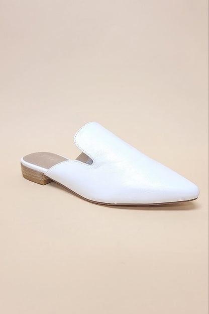 GEM-39 - POINTED TOE SLIP ON MULE FLATS - Tigbuls Variety Fashion