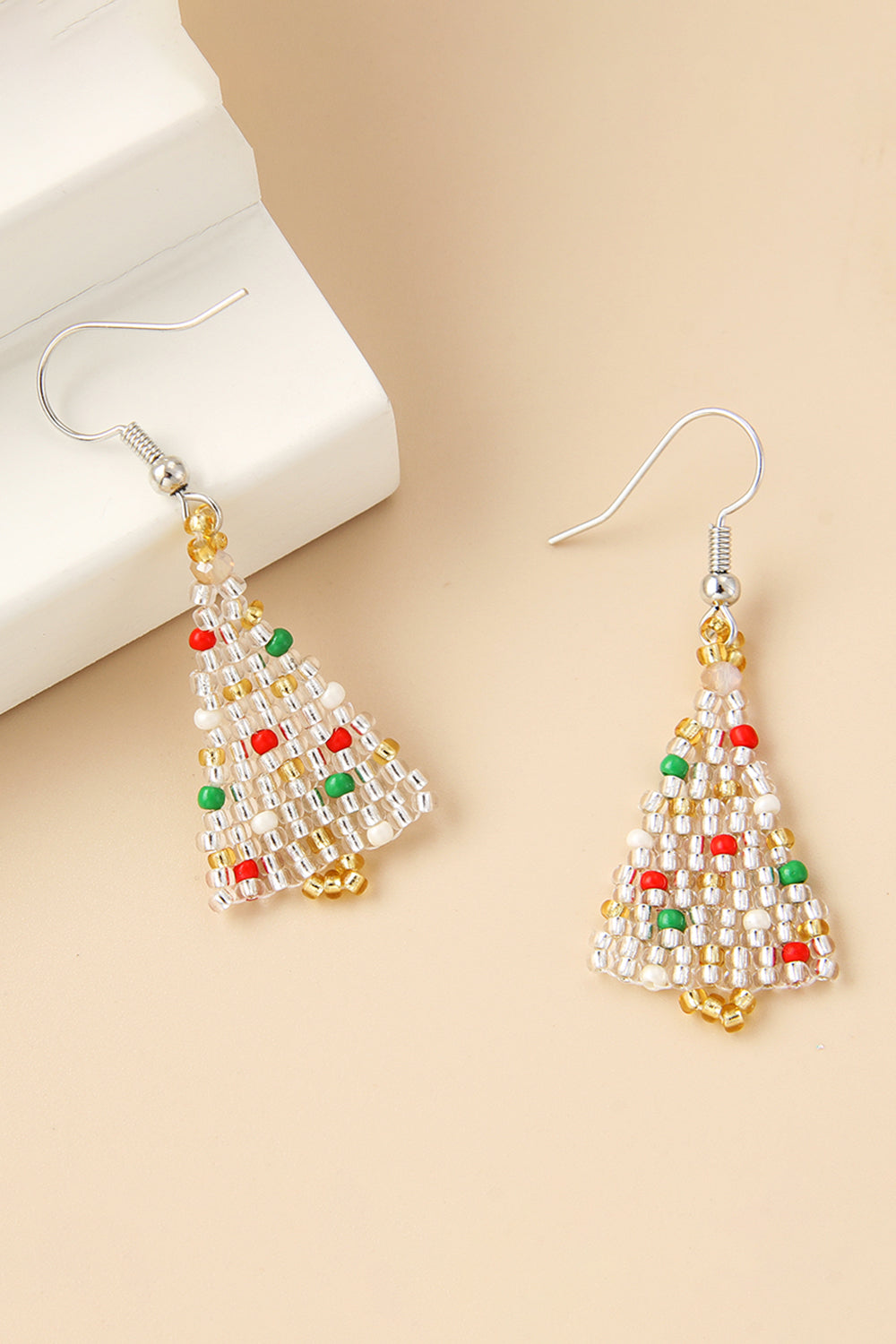 Beaded Christmas Tree Earrings - Tigbul's Variety Fashion Shop