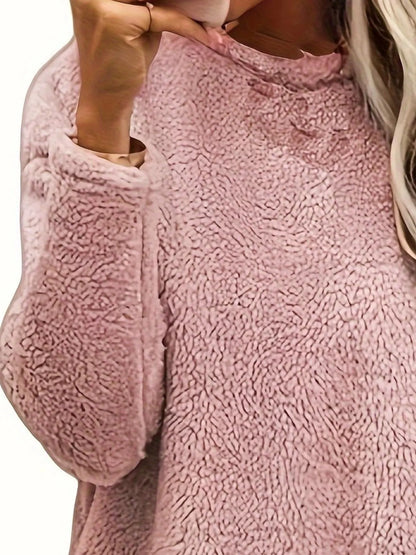 Fleece Long Sleeve Sweatshirt - Tigbul's Variety Fashion Shop