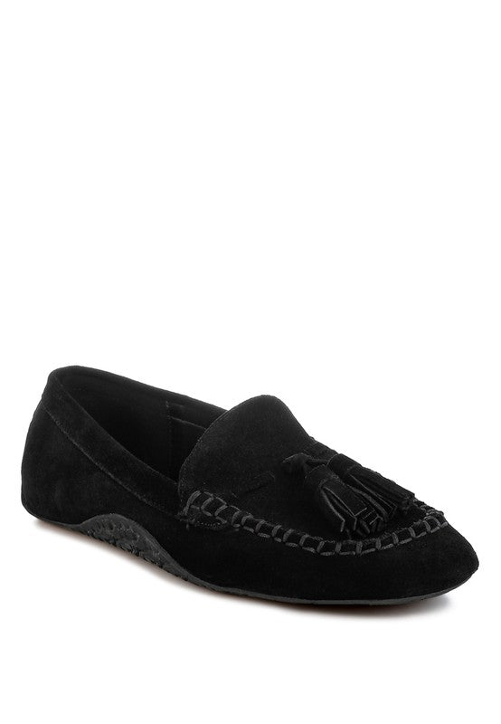Kipstar Real Suede Leather Tassel Loafers - Tigbul's Variety Fashion Shop