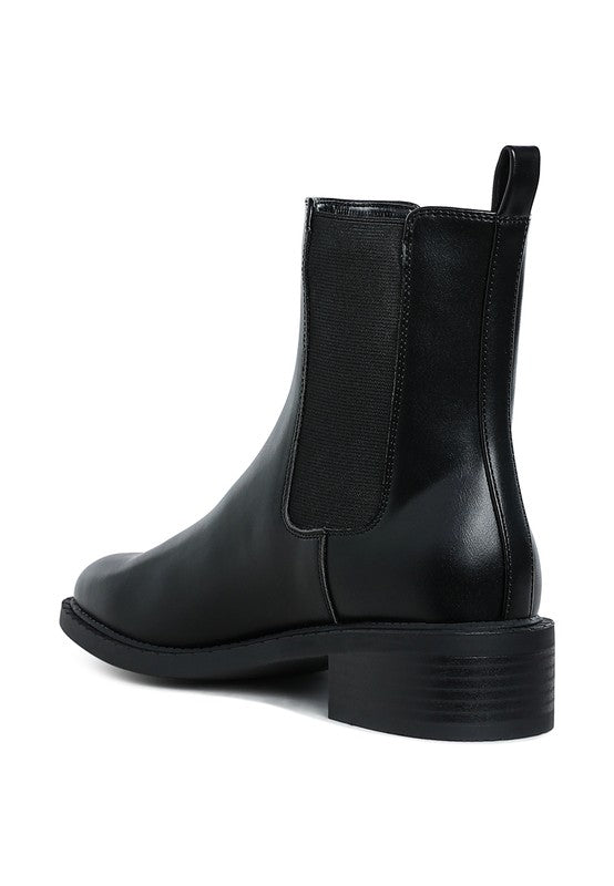 Tripoli Stacked Heel Chelsea Boots - Tigbul's Variety Fashion Shop