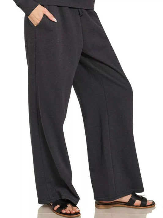 Zenana Fleece Long Sleeve Top and Sweatpants Set - Tigbul's Variety Fashion Shop