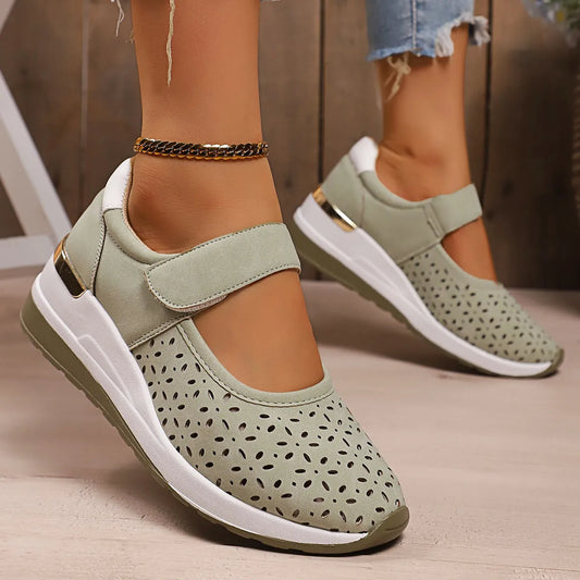Round Toe Wedge Sneakers - Tigbul's Variety Fashion Shop