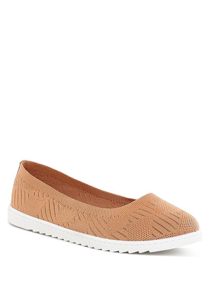 Lubna Knitted Flat Ballet Flats - Tigbul's Variety Fashion Shop