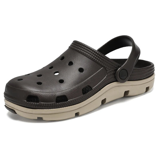 Men's Contrast Platform Breathable Sandals - Tigbul's Variety Fashion Shop