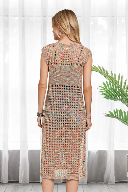 Multi Color Crochet Tunic Top - Tigbul's Variety Fashion Shop