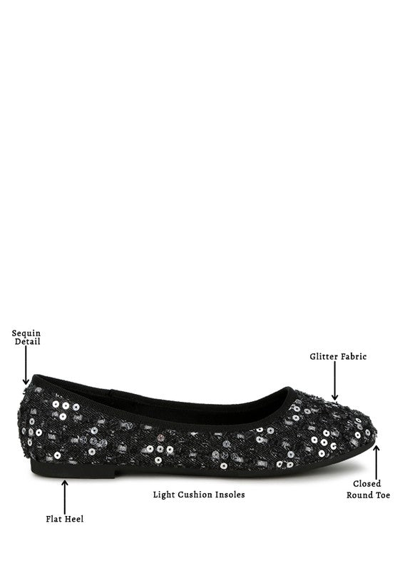 Sujet Sequin Ballet Flats - Tigbul's Variety Fashion Shop