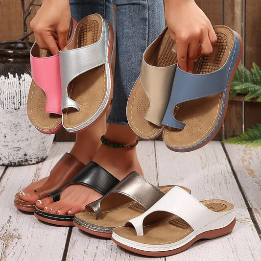 Toe Loop Flat Sandals - Tigbul's Variety Fashion Shop
