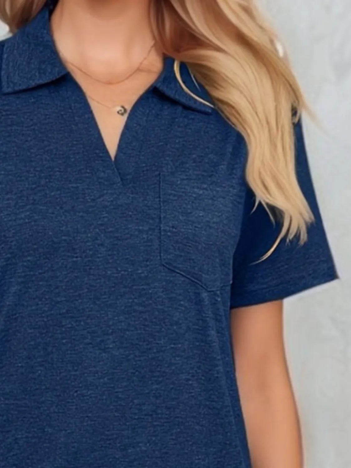 Johnny Collar Short Sleeve Top - Tigbul's Variety Fashion Shop