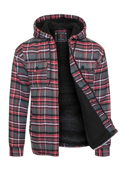 Men's Flannel Sherpa Lining Jacket - Tigbul's Variety Fashion Shop