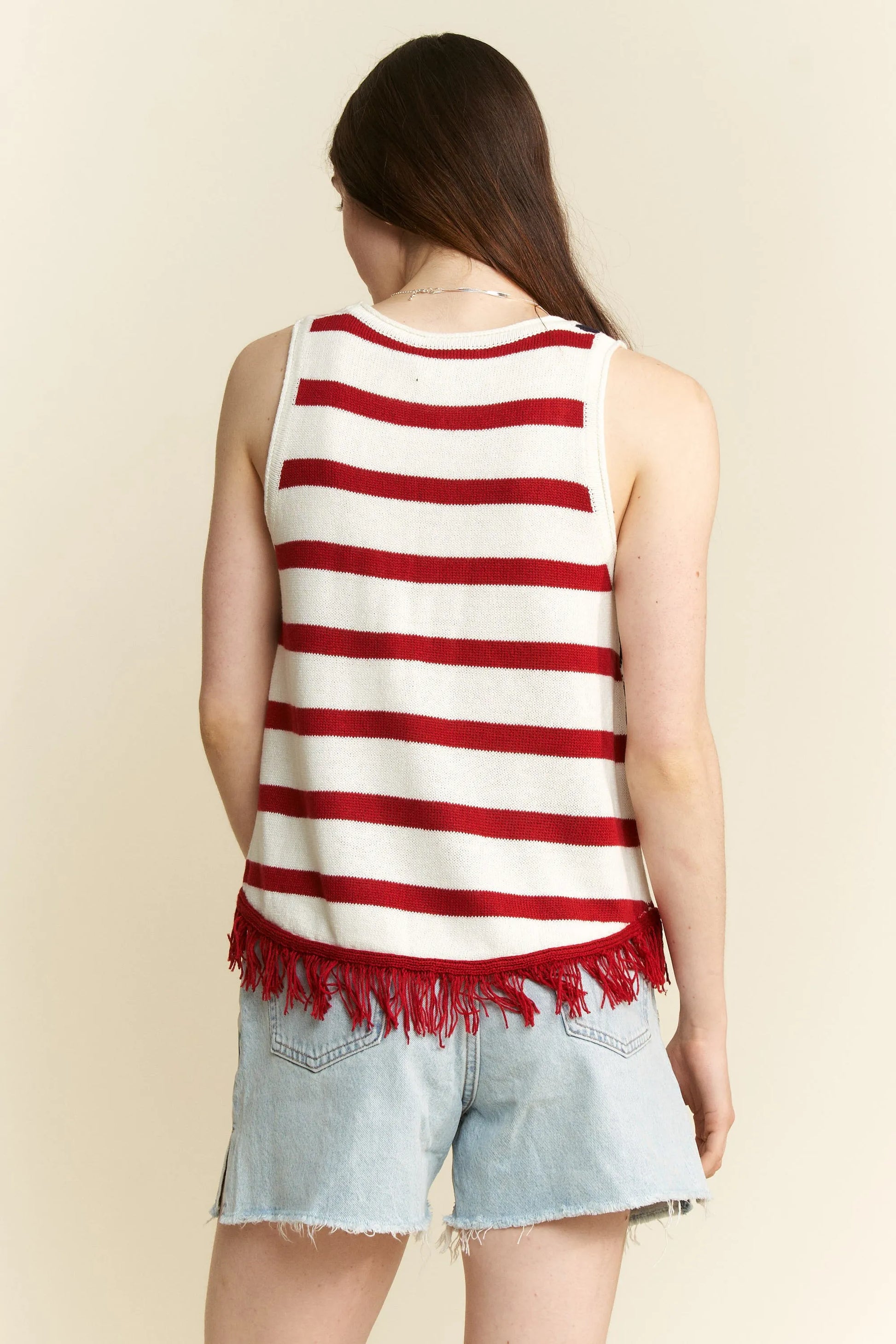 American Flag Fringe Tank Top - Tigbul's Variety Fashion Shop