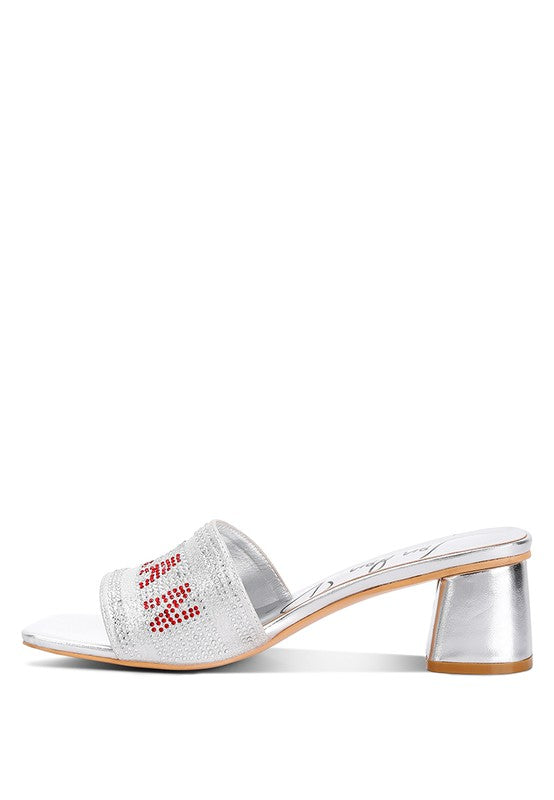 Punstar Diamante Embellished Milan Sandals - Tigbul's Variety Fashion Shop