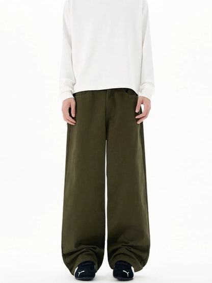 Men's Full Size Wide-Leg Pants Plus Size - Tigbul's Variety Fashion Shop