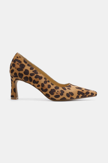 Brown Leopard Faux Suede Leopard Point Toe Pumps - Tigbul's Variety Fashion Shop