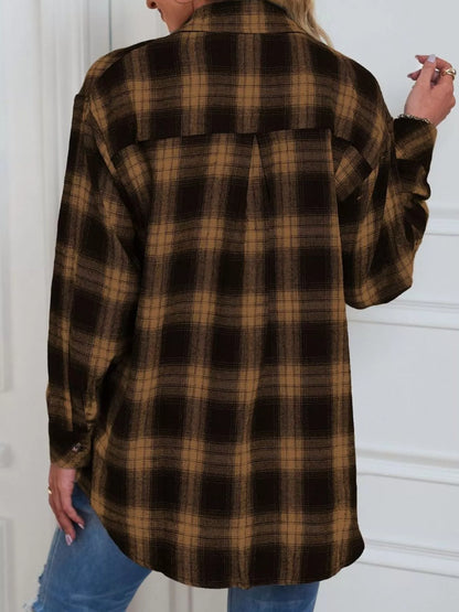 Casual Plaid Button Up Shirt - Tigbul's Variety Fashion Shop