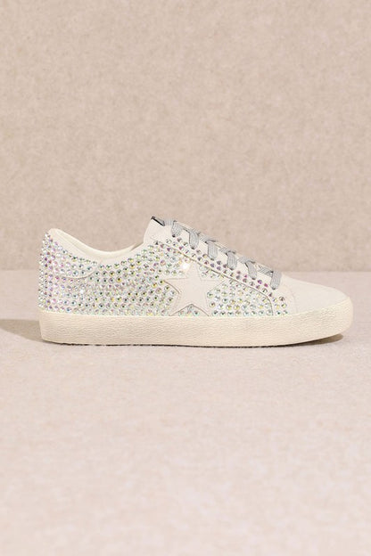 Glam Rhinestone Star Sneakers - Tigbul's Variety Fashion Shop