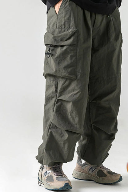 Men's Plus Size Elastic Waist Pants with Pockets - Tigbul's Variety Fashion Shop