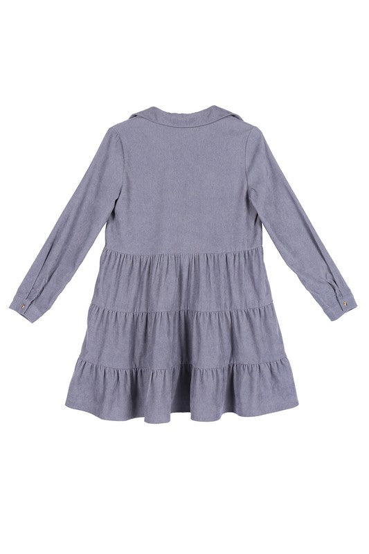 Corduroy tiered dress - Tigbuls Variety Fashion