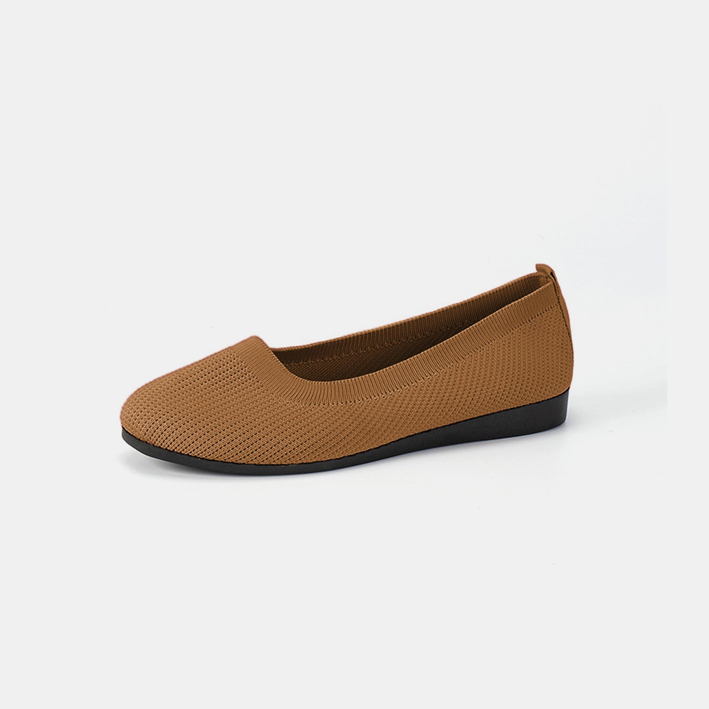 Round Toe Knit Ballet Flats - Tigbul's Variety Fashion Shop