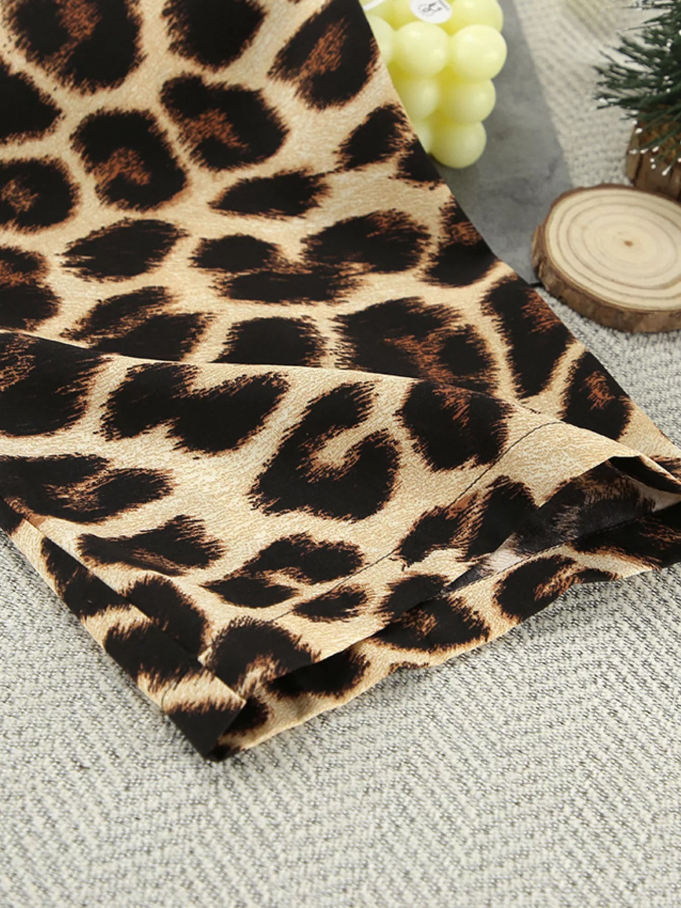 Leopard Cami & Cardigan and Shorts Three-Piece Lounge Set | Tigbuls