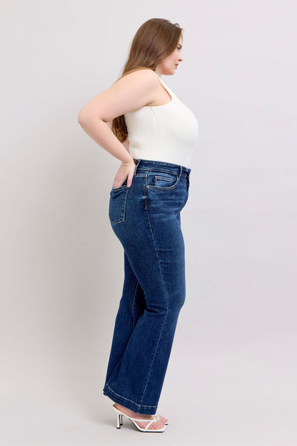 Judy Blue Full Size High Rise Flare Jeans with Pockets Plus Size - Tigbul's Variety Fashion Shop
