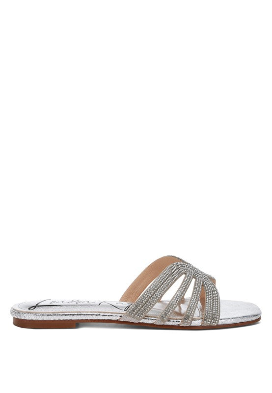 Dindy Rhinestone Cut Out Flats - Tigbul's Variety Fashion Shop